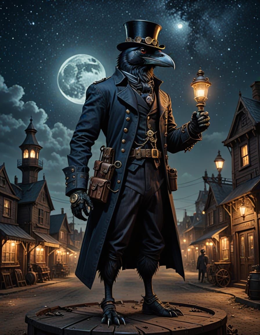 Fantasy Animal character - Sir Raven Bird  by @Rayven13