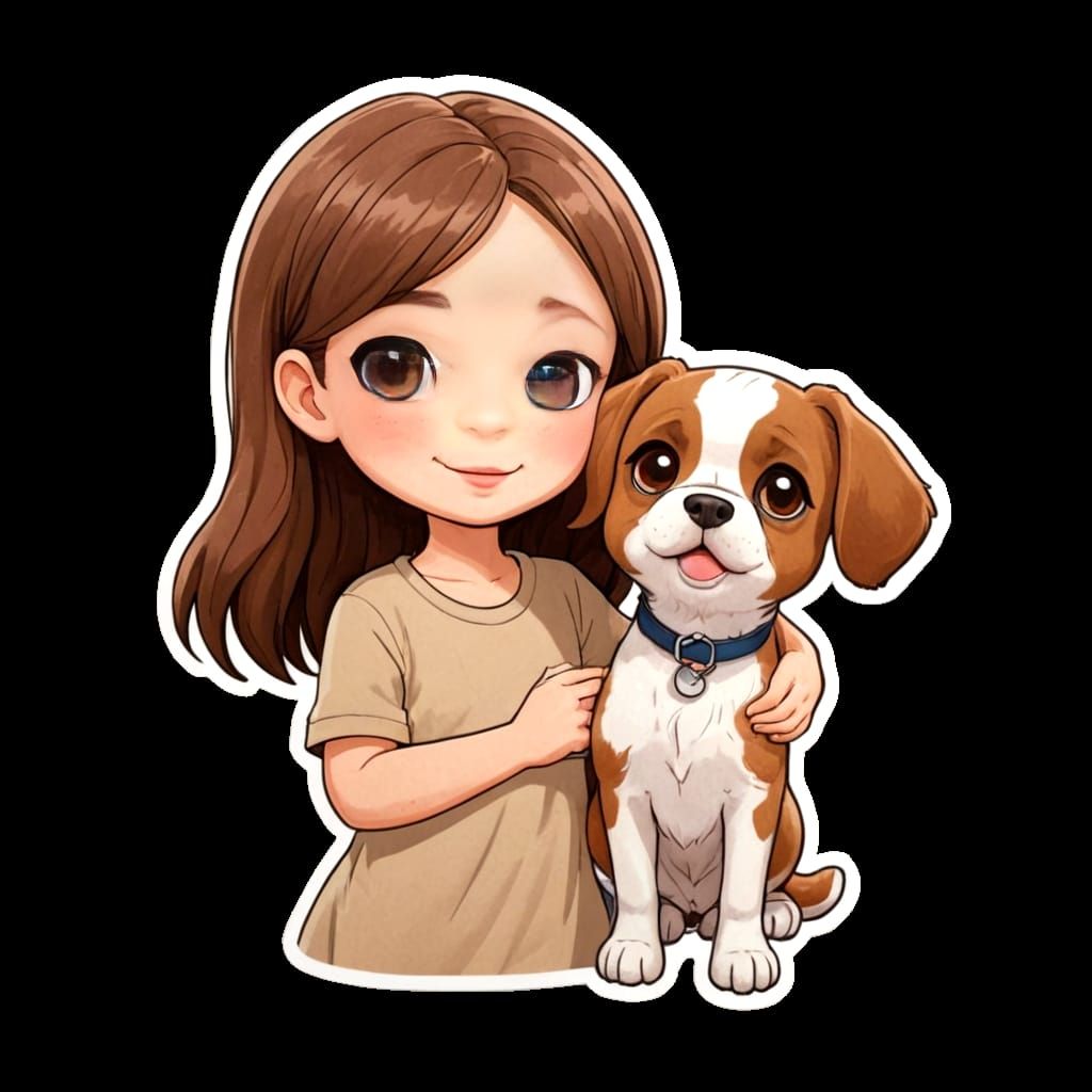 Lady and doggy - AI Generated Artwork - NightCafe Creator