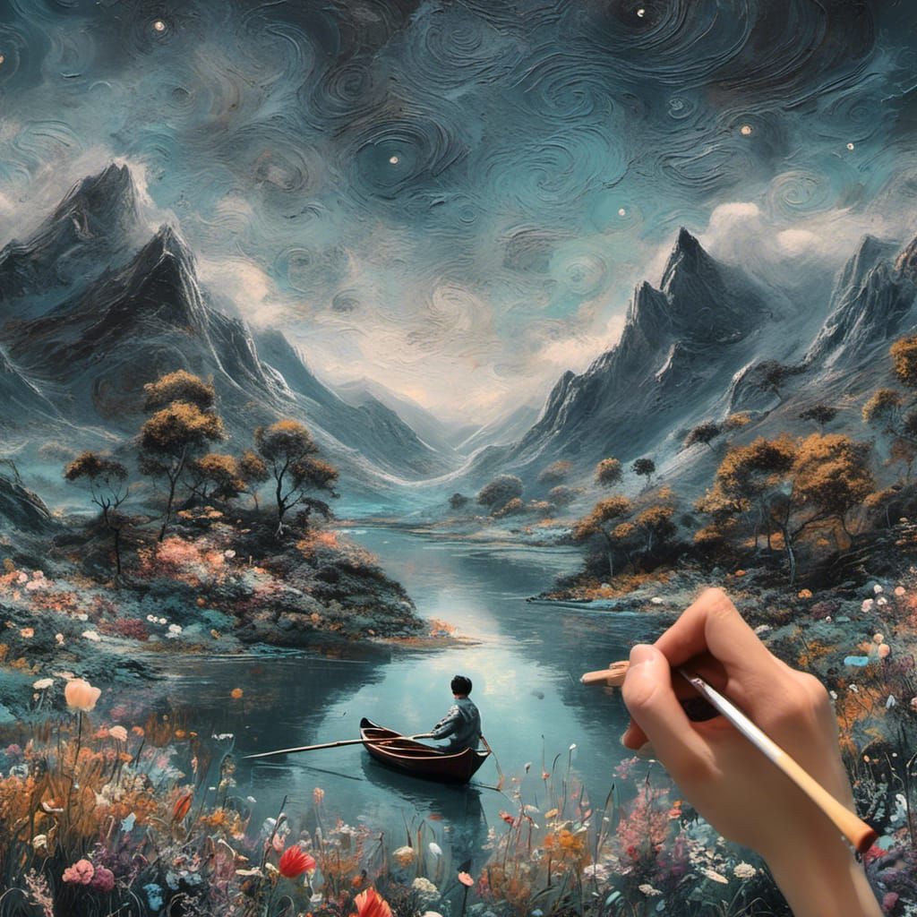 Miniature Chinese Landscape Fantasy Art