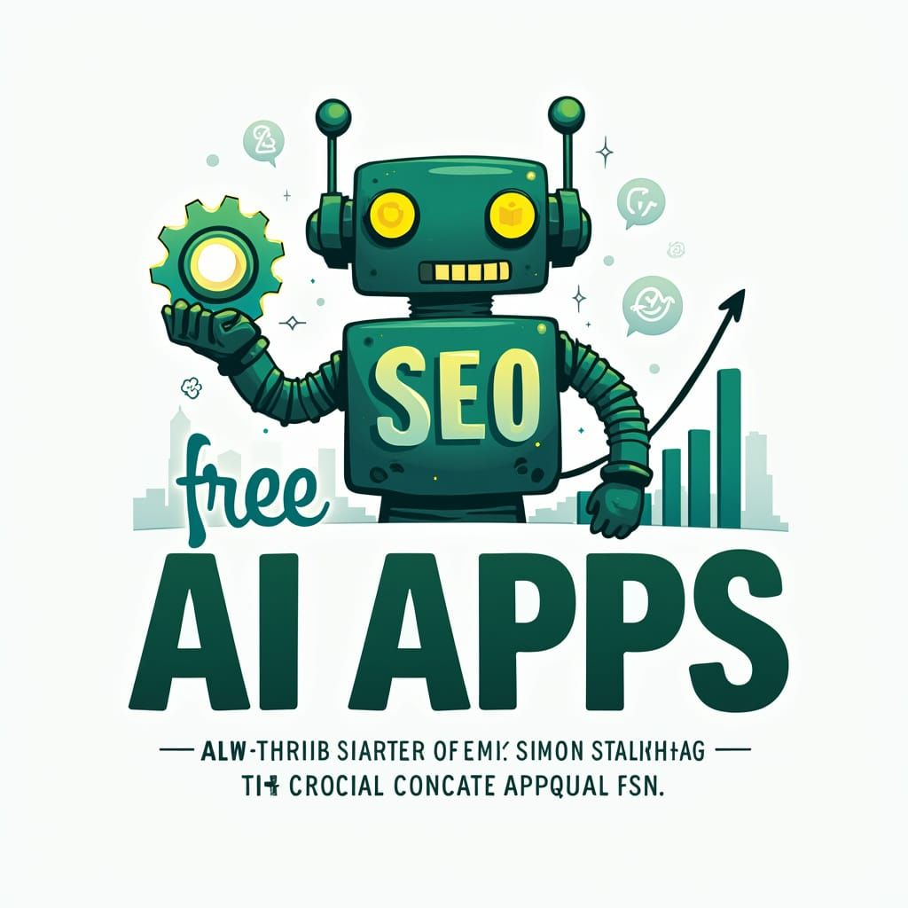  A LOGO says free ai seo apps downloads. make the image seo