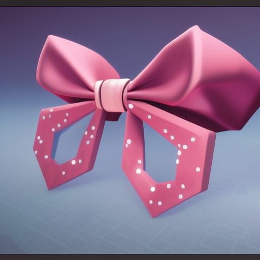 pink bow tie with pokedots