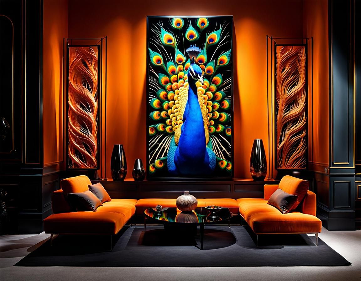 Orange Peacock Room