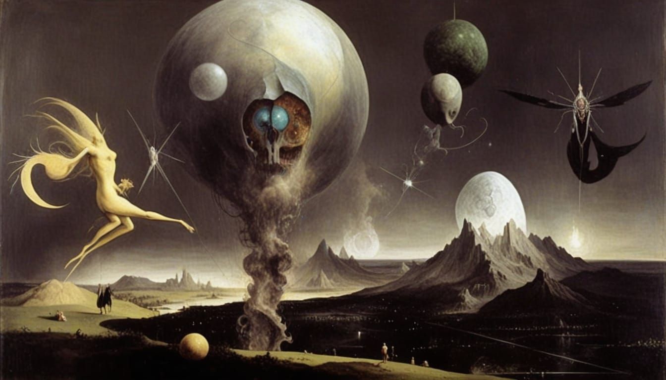 Illustration Showing the Overlap of Different Regions of 'Reality.' The Clear line dividing them is a ruse, as the Overlap is Transparent to those Experiencing it. "They are here, and it is Us."