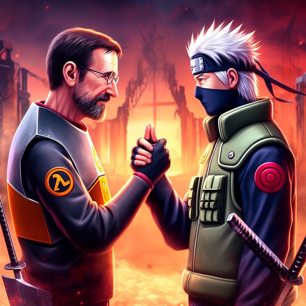 Gordon Freeman meets Kakashi Hatake