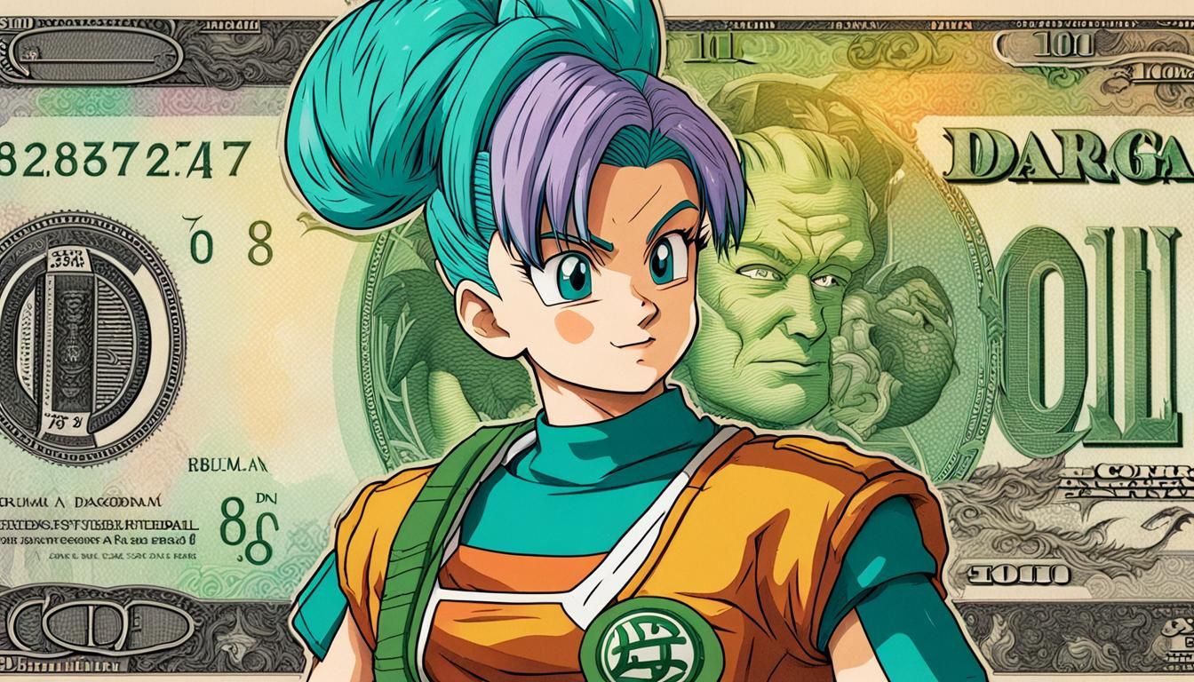 Bulma (Dragon Ball) A color banknote Art