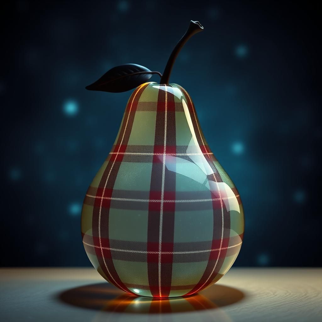 A plaid pear.