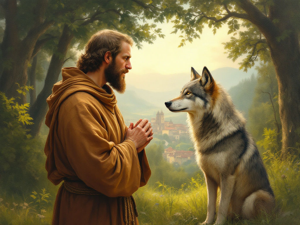 Saint Francis of Assisi and the wolf of Gubbio – MI