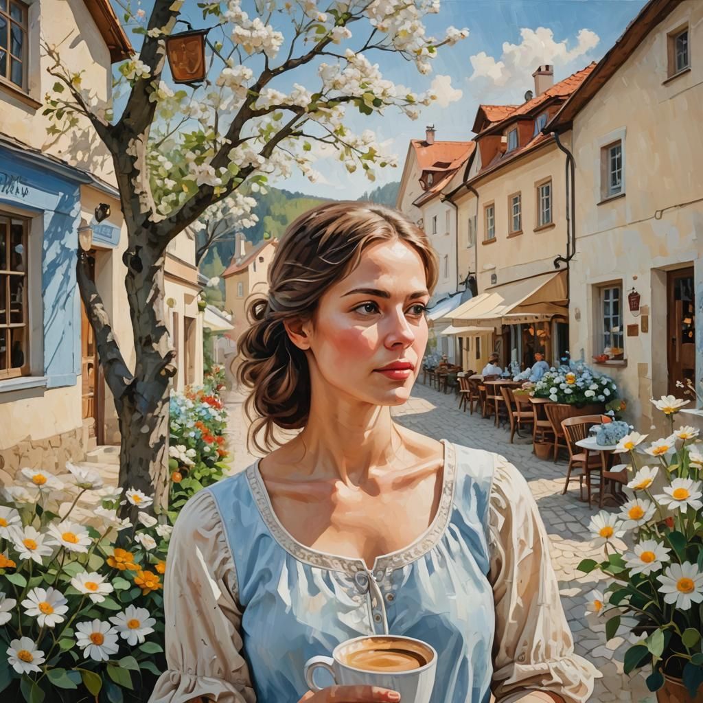 Woman with coffee
