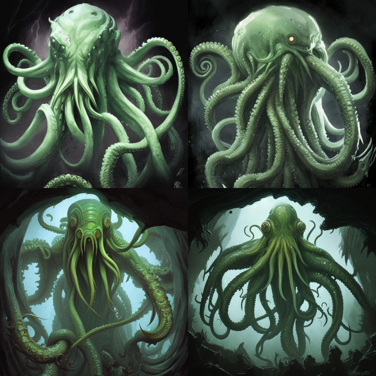 Cthulhu kraken, Eldritch by Greg Rutkowski