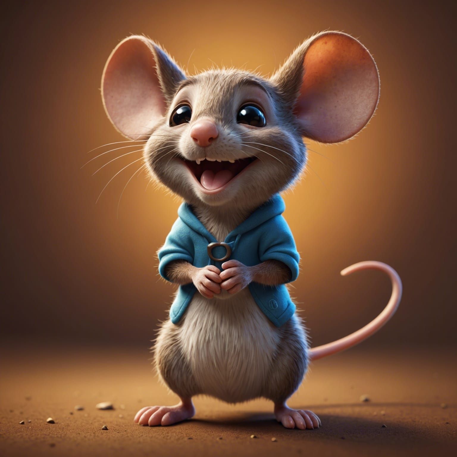 happy mouse, 3d digital art, Maya 3D, ZBrush Central 3D shad...