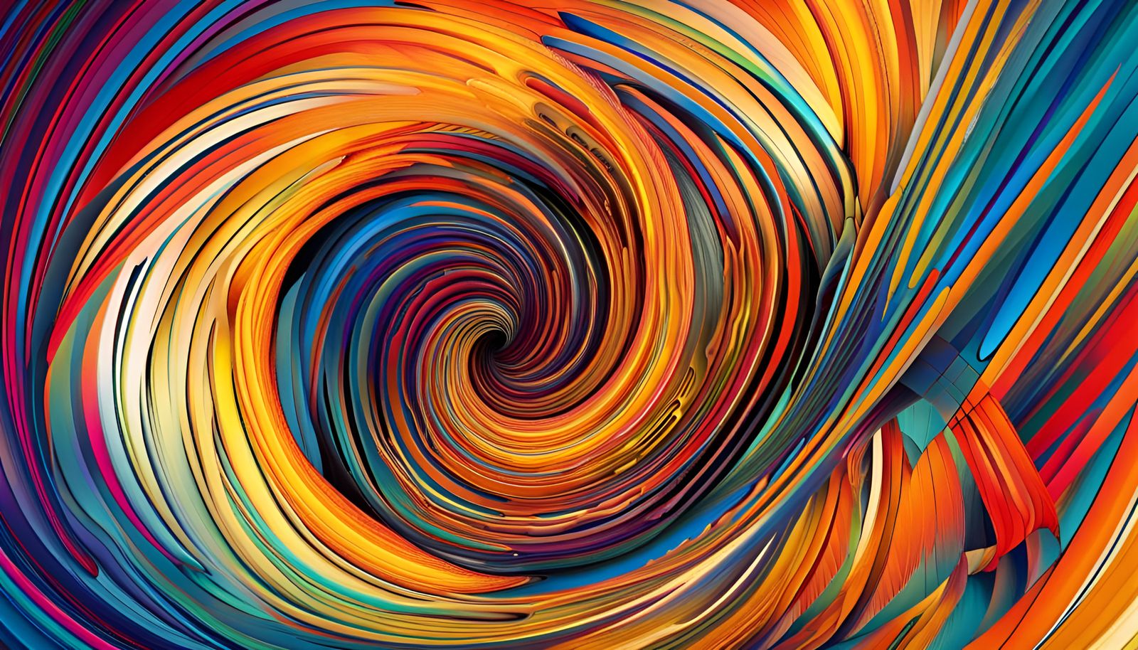 abstract design of colored lines on a vortex of light abstra...