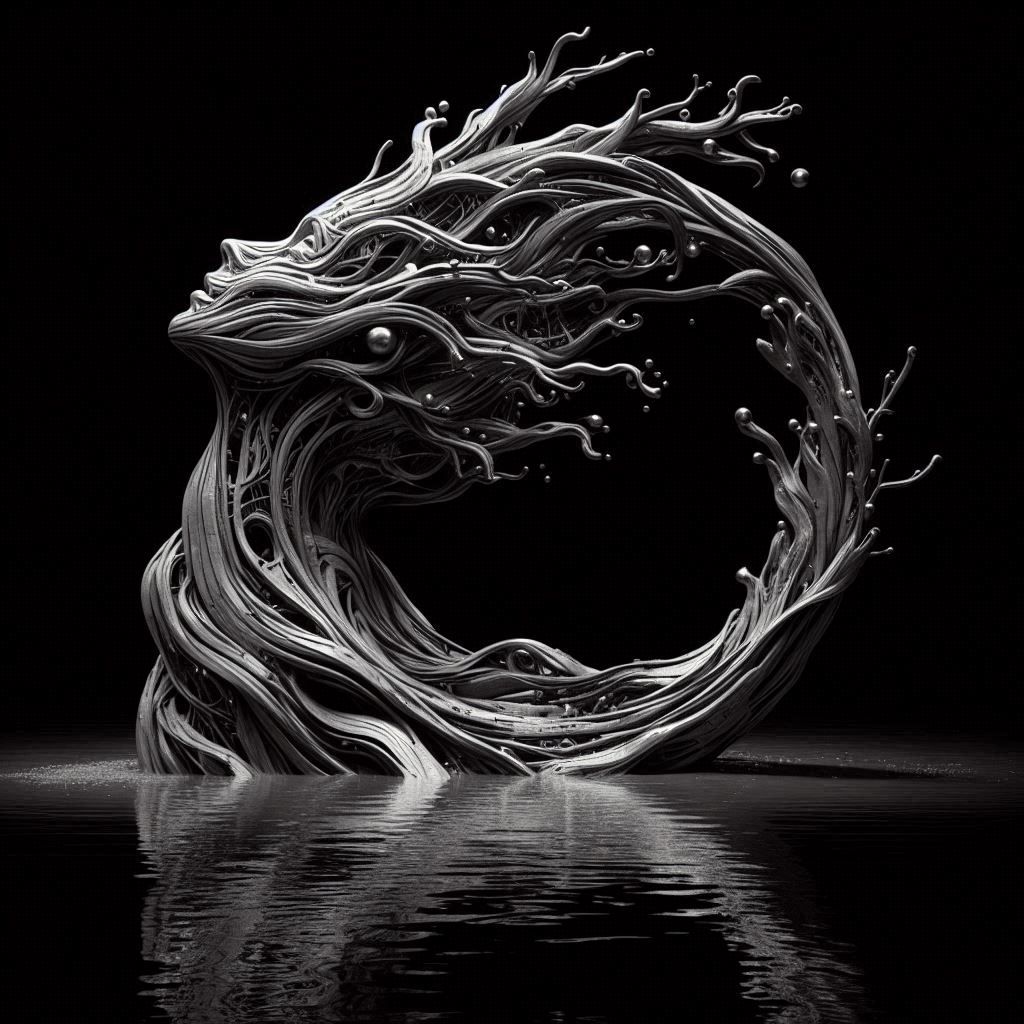 At the birth of the world. Sculpture.