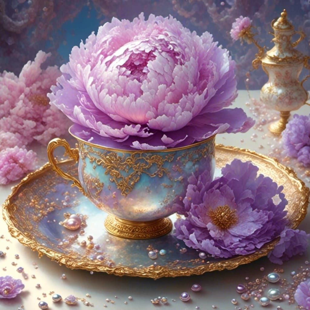 lilac peony