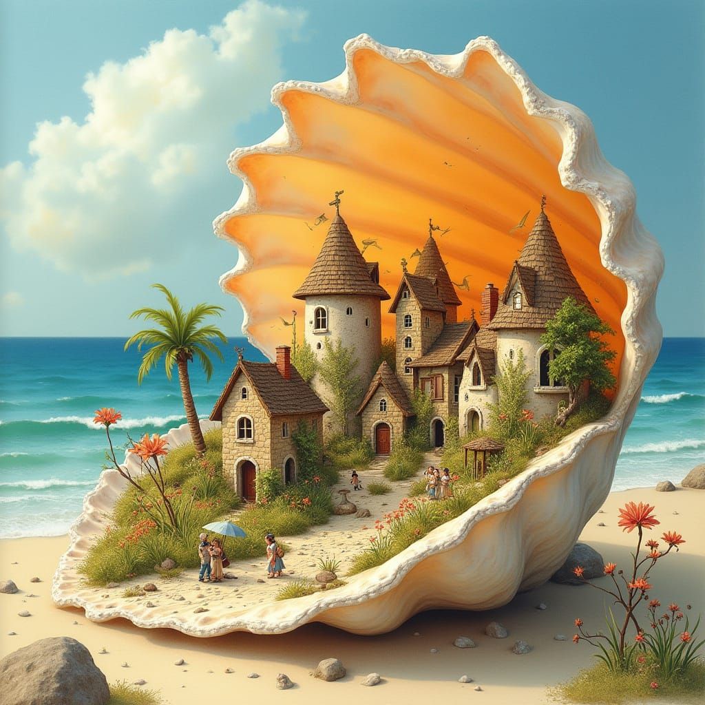 a tiny Whelk Shell village   by @BBsImages