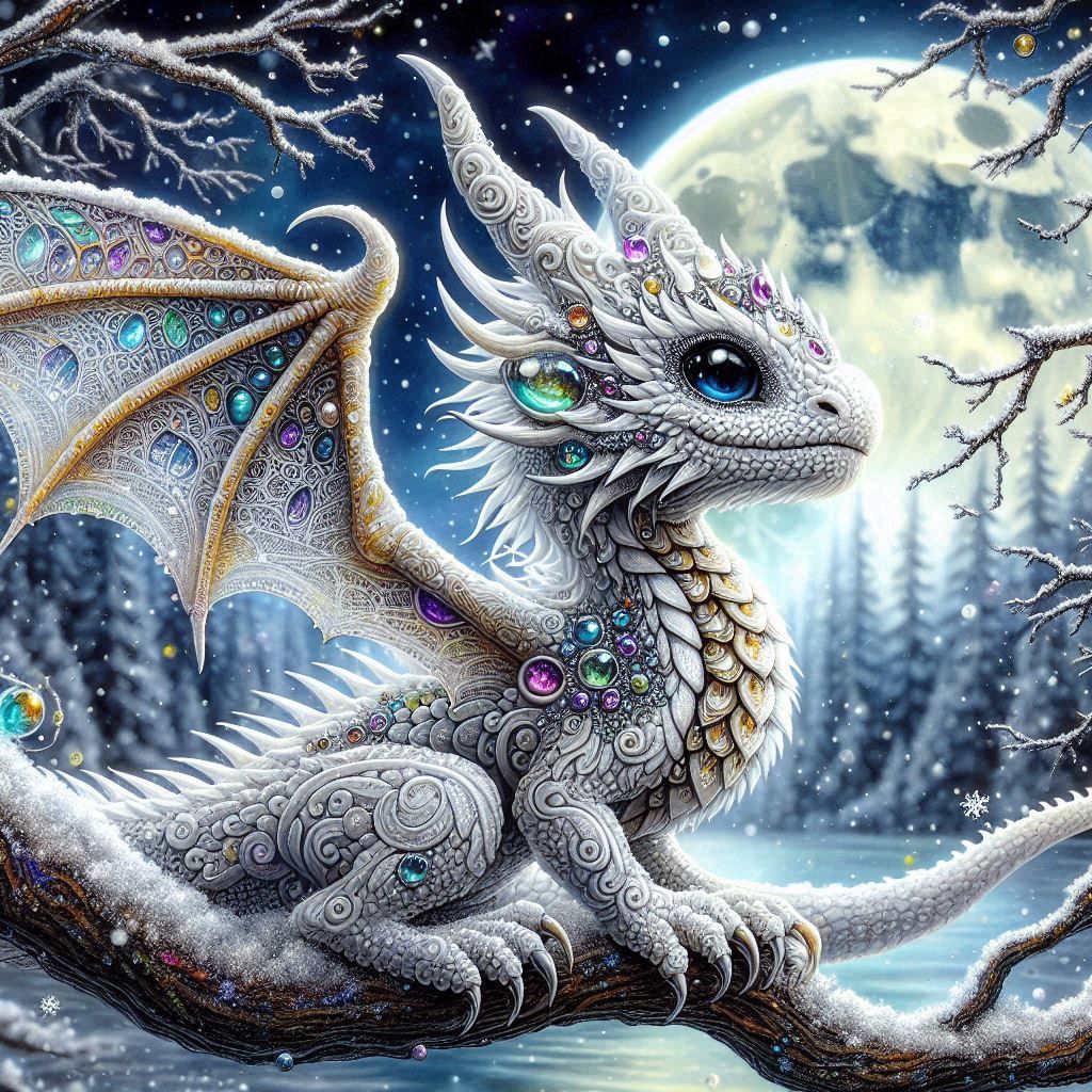 Dragón Gigante Feroz y Pequeños Dragónes....