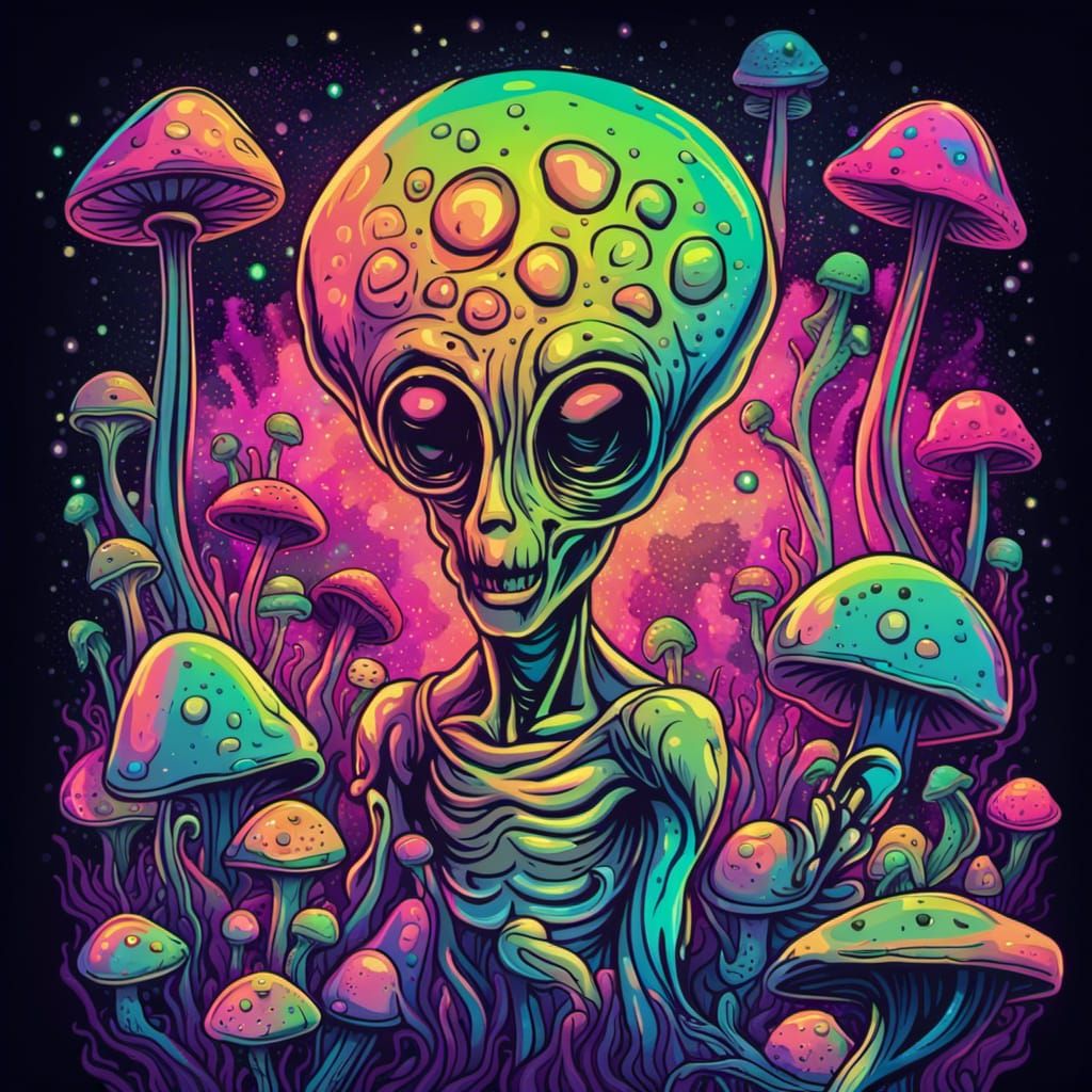 Acid Alien - AI Generated Artwork - NightCafe Creator