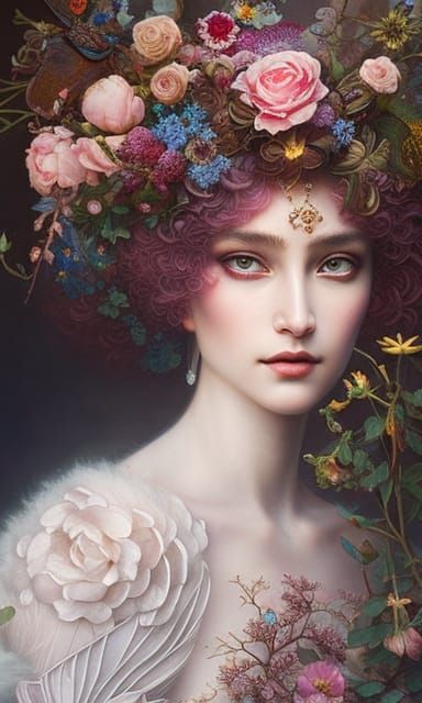 Rose goddess - AI Generated Artwork - NightCafe Creator