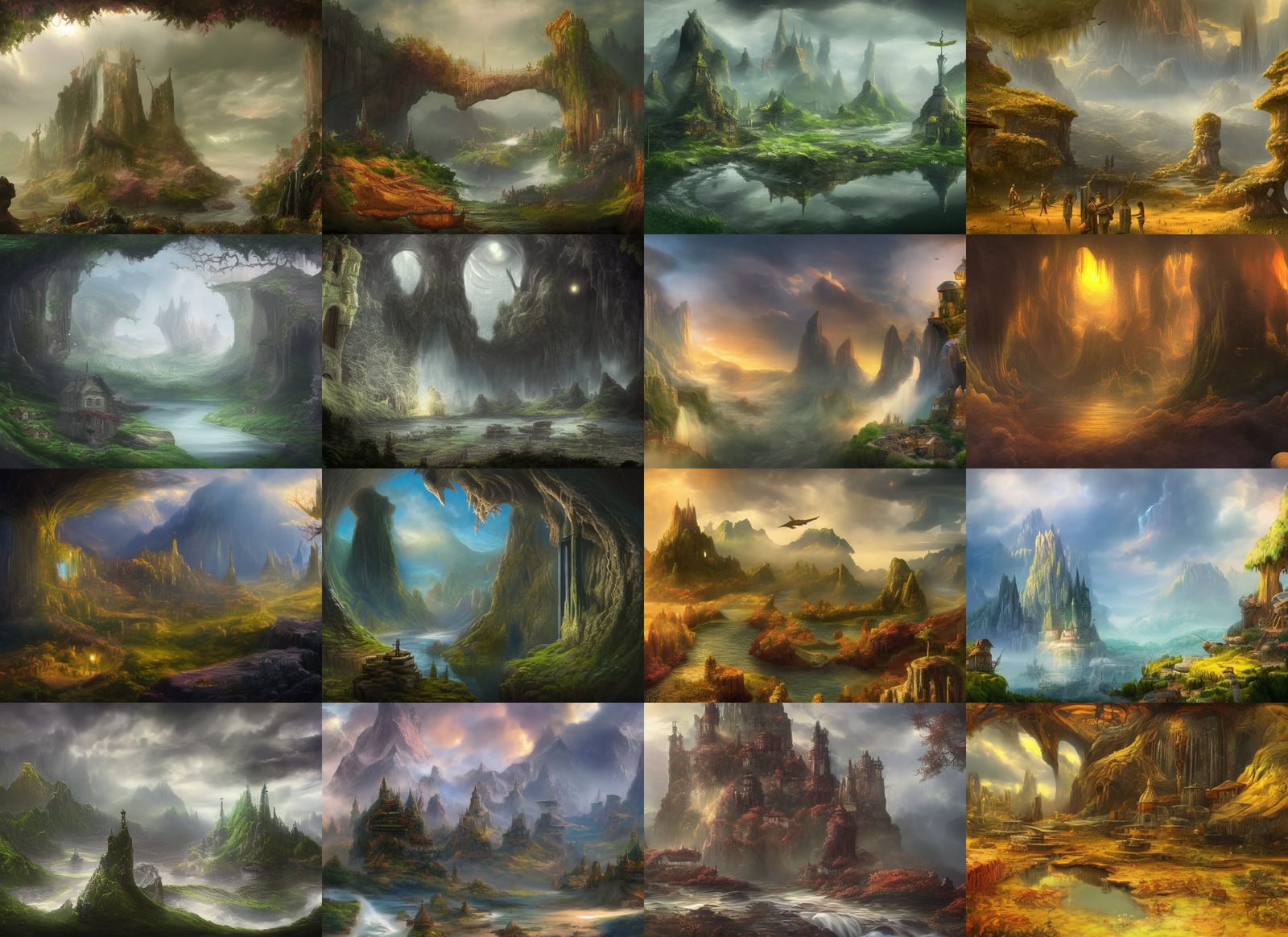 Fantasy landscape in a bottle