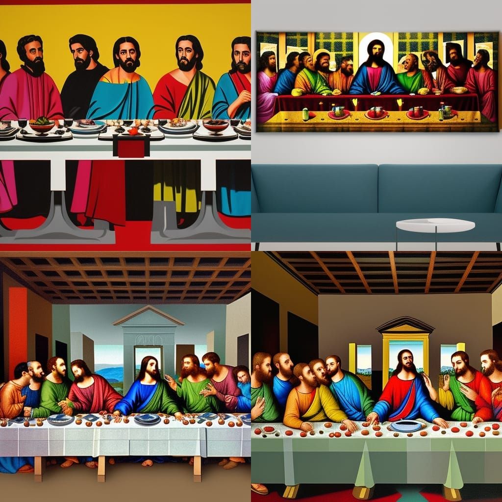 last supper pop art - AI Generated Artwork - NightCafe Creator