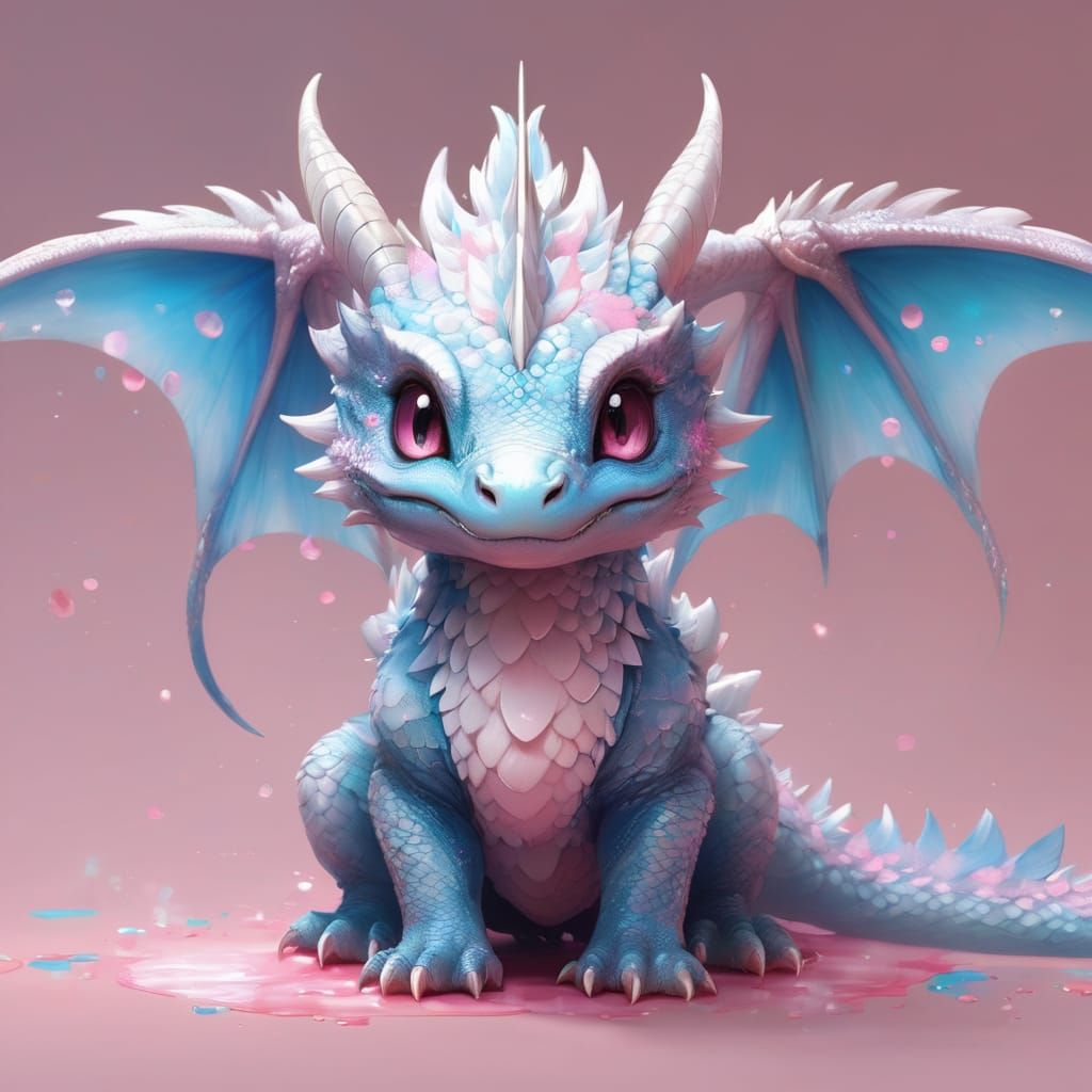 Trans Pride Baby Dragon (Made for Best Friend) https://creator.nightcafe.studio/u/CharlotteAI