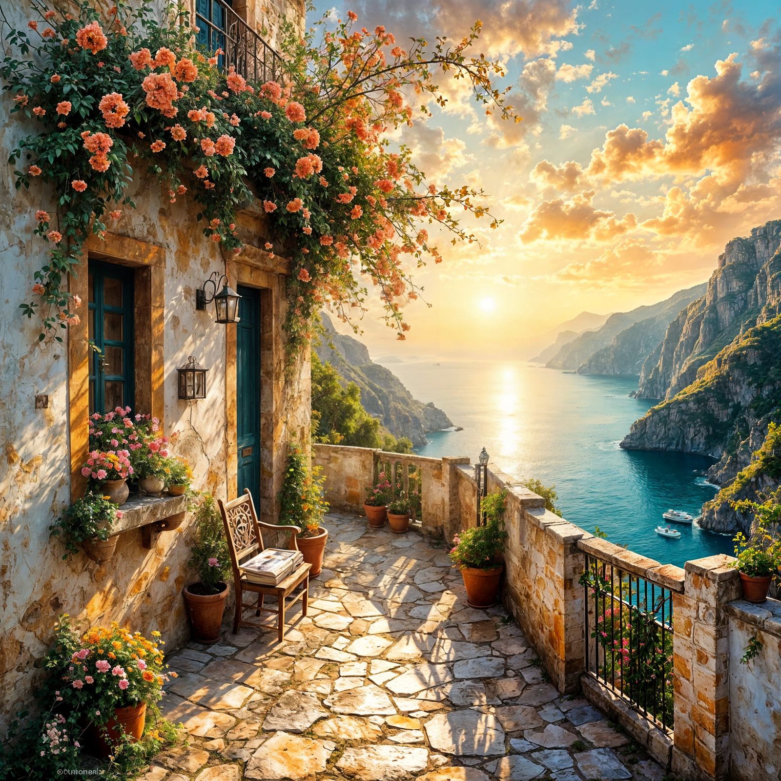 A hidden seaside terrace of my dreams  by @System32