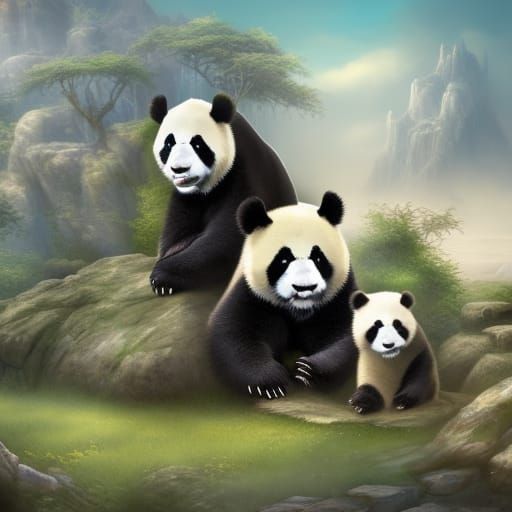 pandas 🐼 - AI Generated Artwork - NightCafe Creator