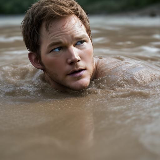 Chris Pratt sinking in Quicksand.