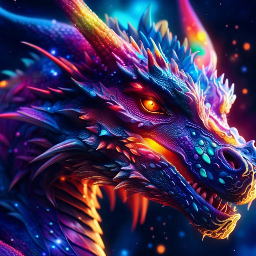 Cosmic Dragon - AI Generated Artwork - NightCafe Creator