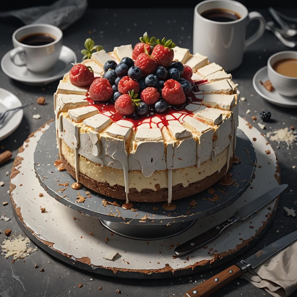 Asbestos cheesecake, trending on Artstation