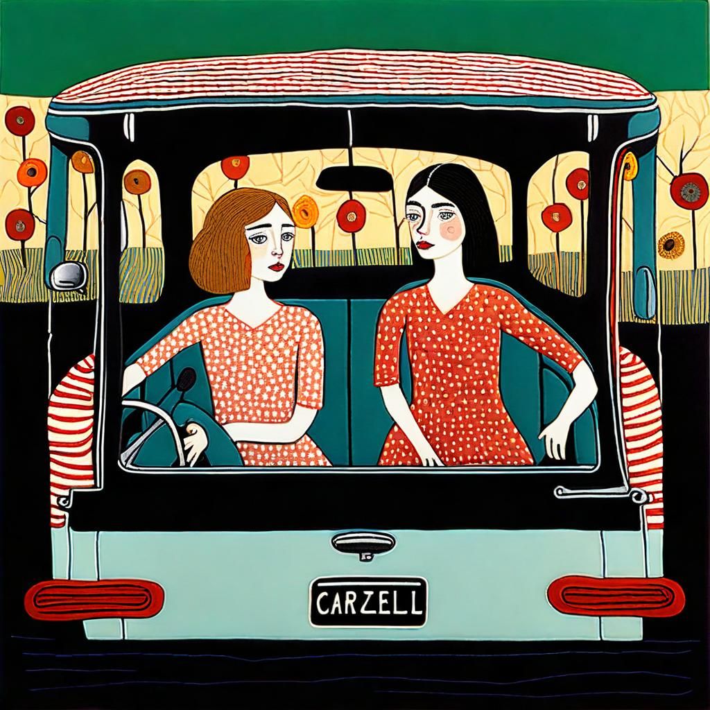 Girls in a car.