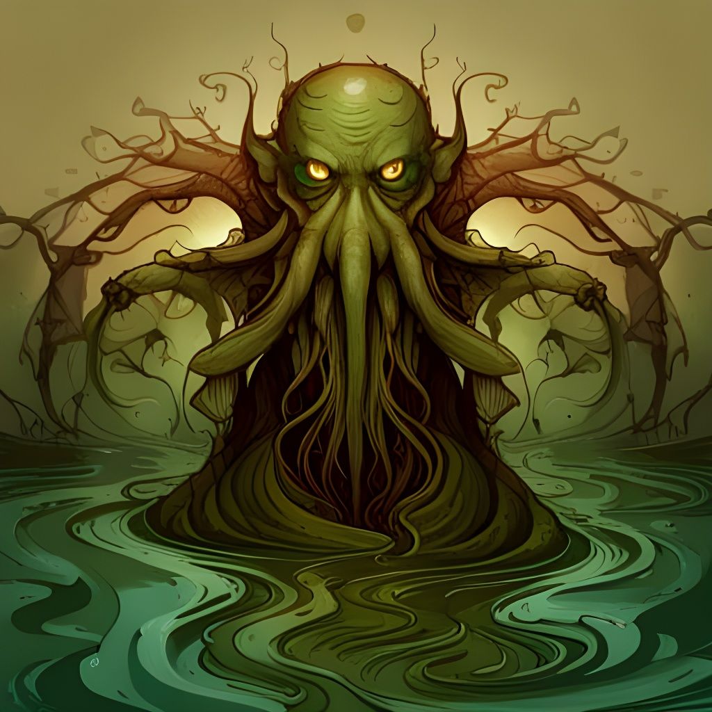 Cthulhu Emerges: Intricate Digital Painting