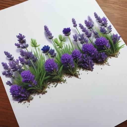 3D Hand Drawing of Flowers