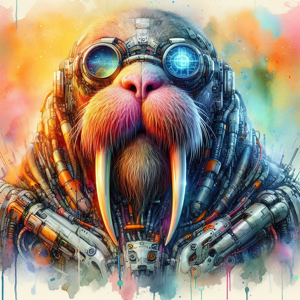 Walrus Cyborg sees all