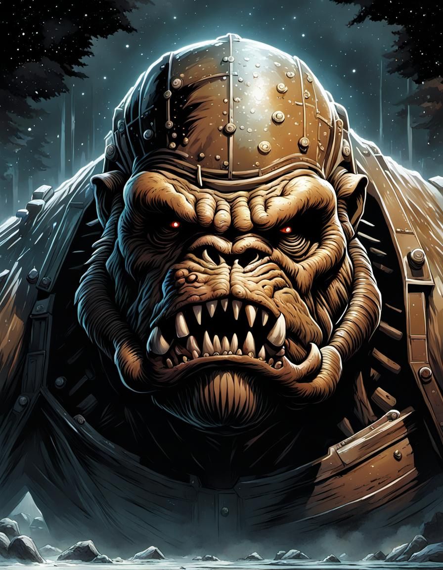 hyper realistic, perfect, smooth, The Rancor