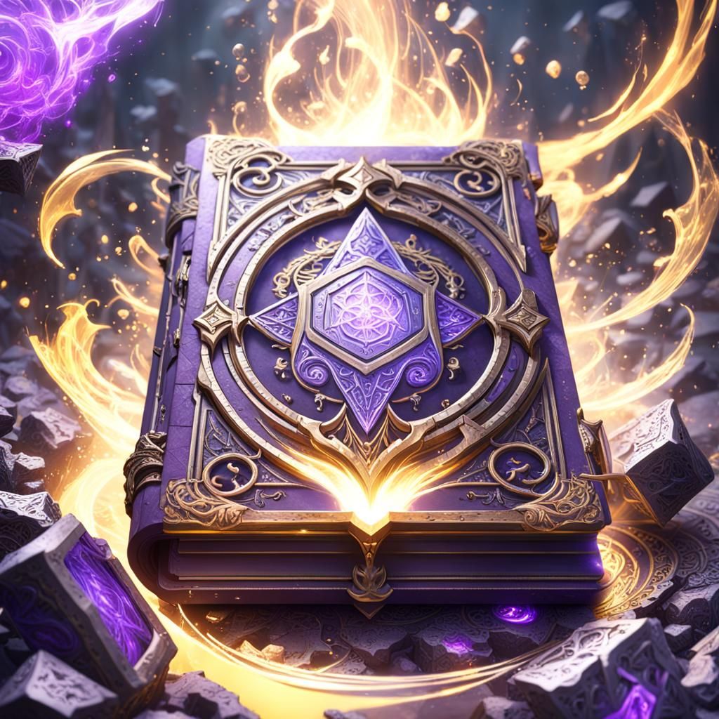 Elemental spellbook - AI Generated Artwork - NightCafe Creator