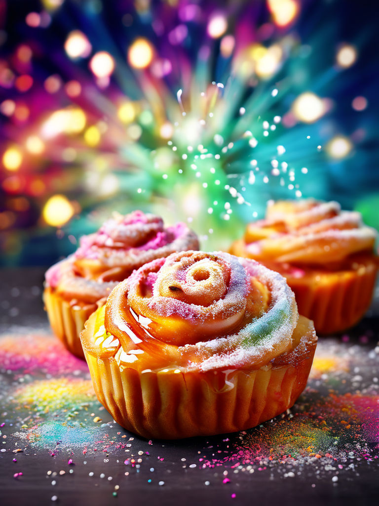 Cinnamon roll with Firework