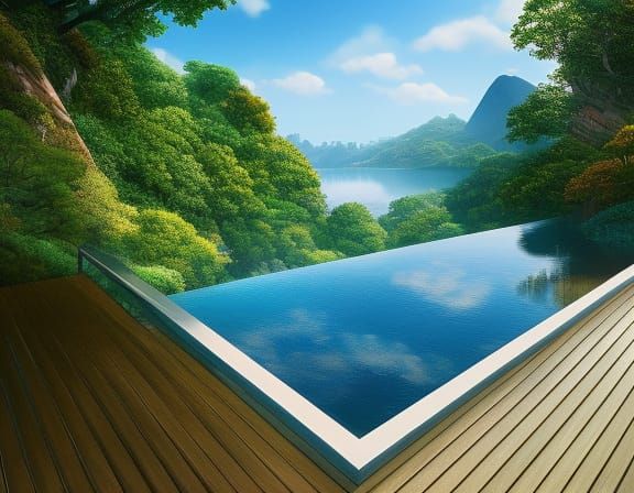 Infinity pool in the jungle