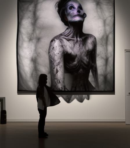 Hyperdetailed Wraiths Coalescing in Translucent Mesh