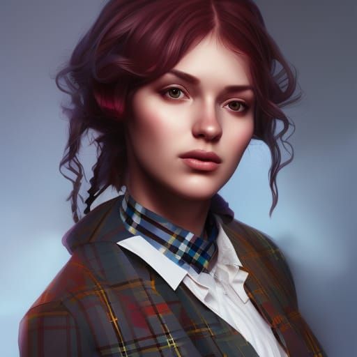 Tartan Uniform - AI Generated Artwork - NightCafe Creator