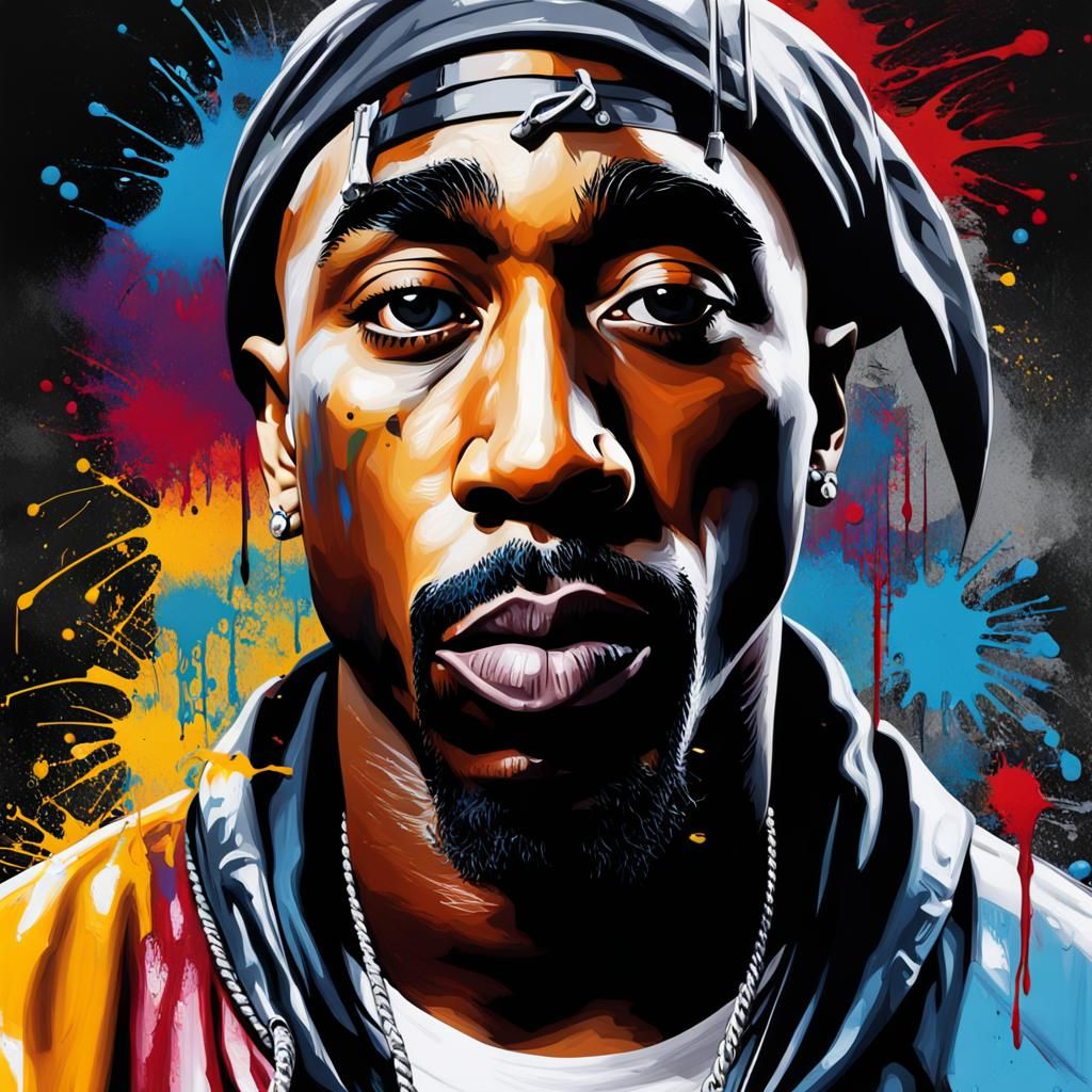 2pac ultra realistic portrait, high definition, 8k, vibrant color - AI ...