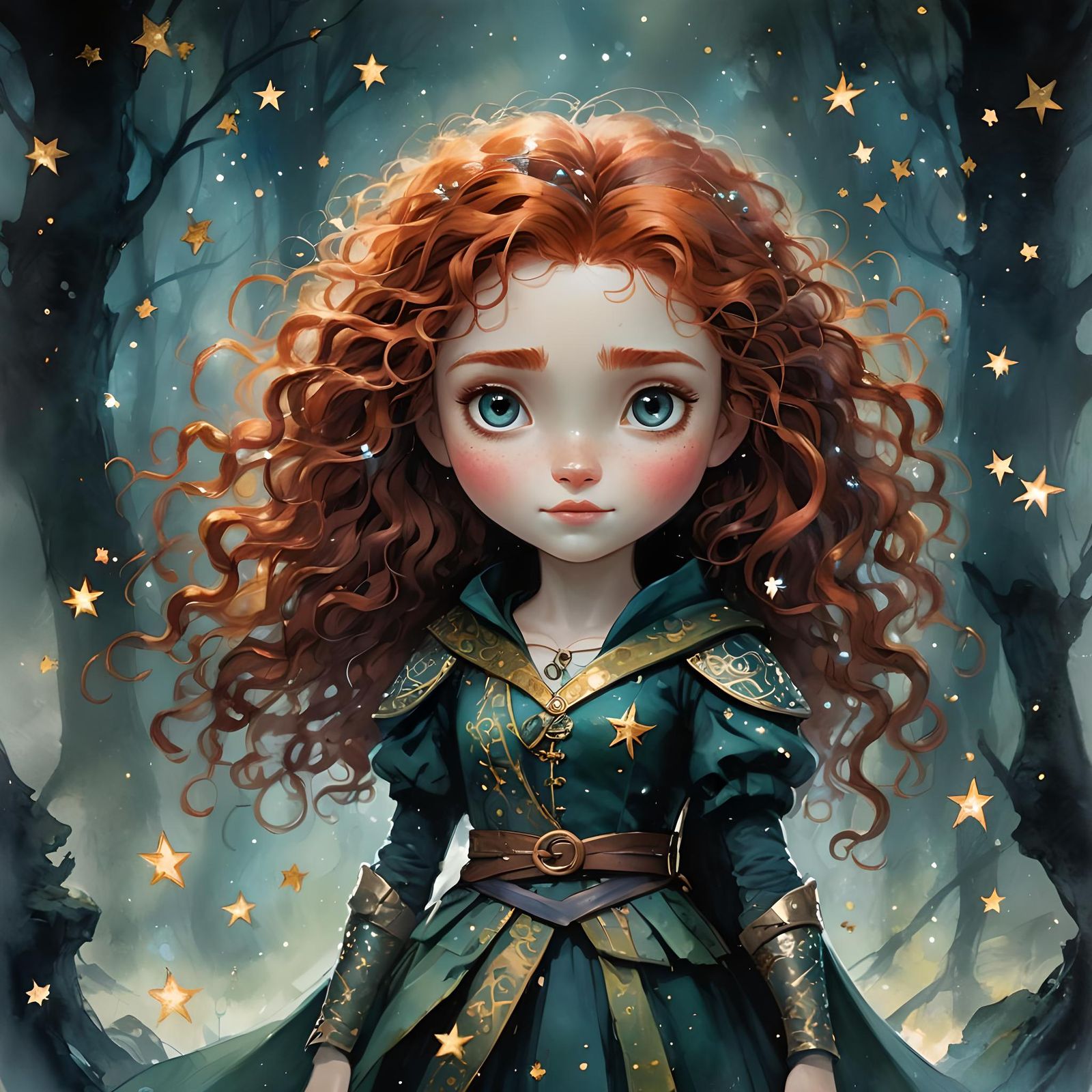 Young Merida - AI Generated Artwork - NightCafe Creator