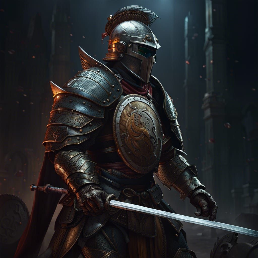 armored knight (D) - AI Generated Artwork - NightCafe Creator