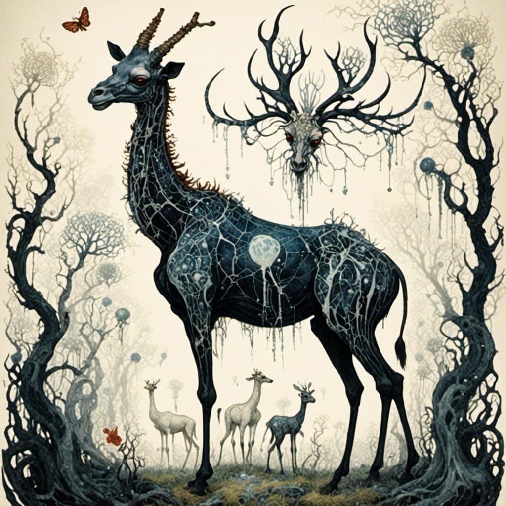 <lora:Last Fairytale:1.0> Giraffe 