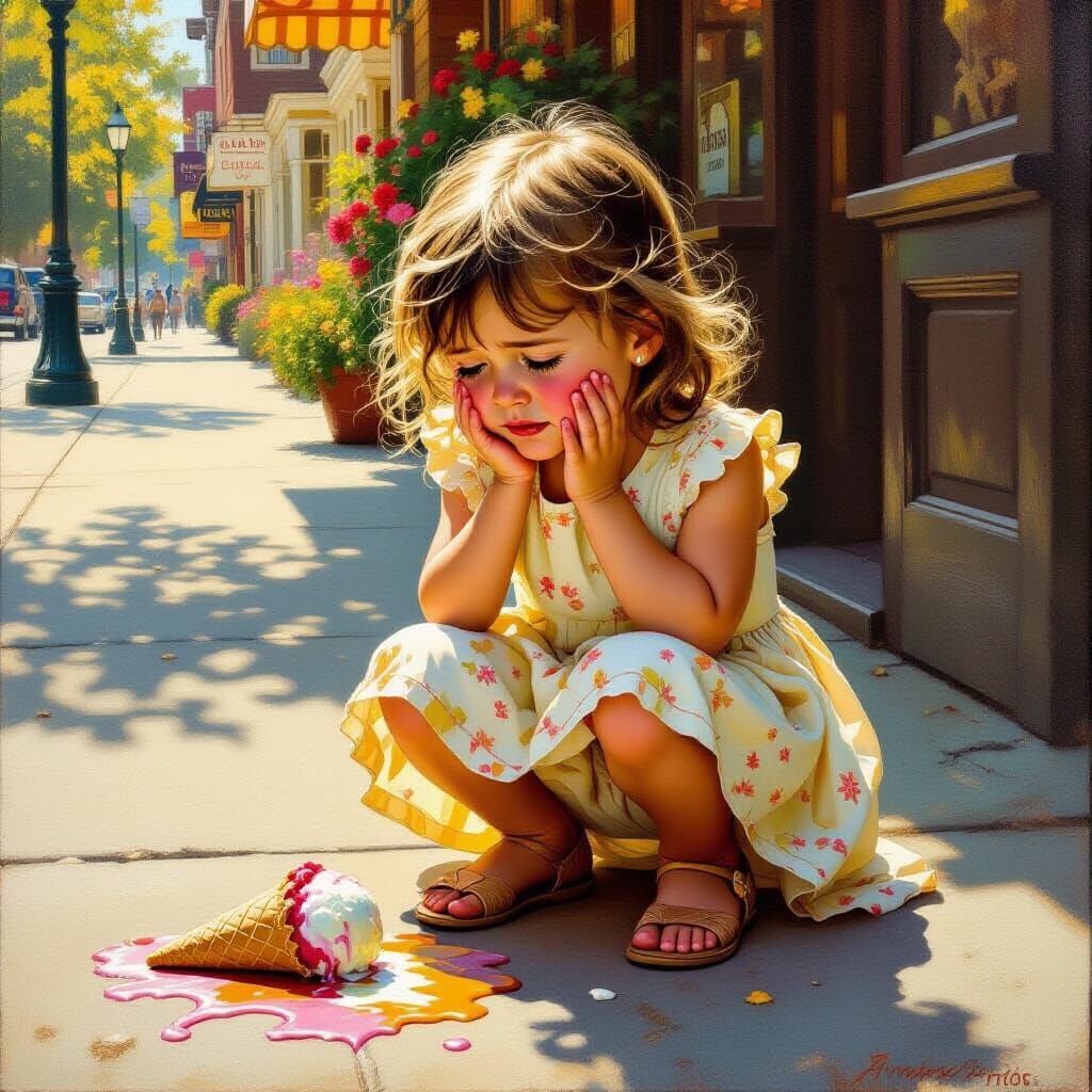 Ice Cream Tragedy  by @Annie