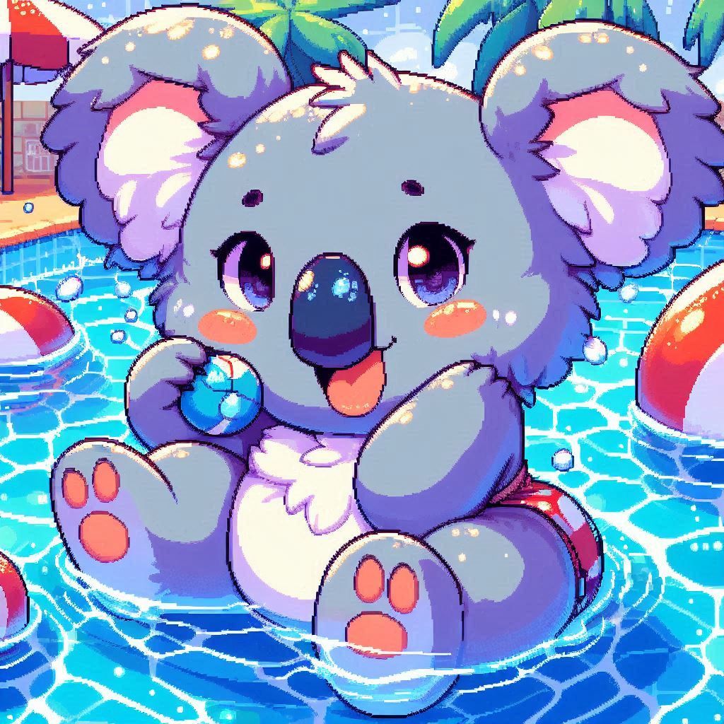Koala Pool Party 🐨🏊‍♀️