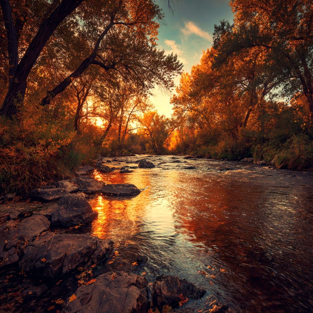 Autumn Sunset  by @Danio