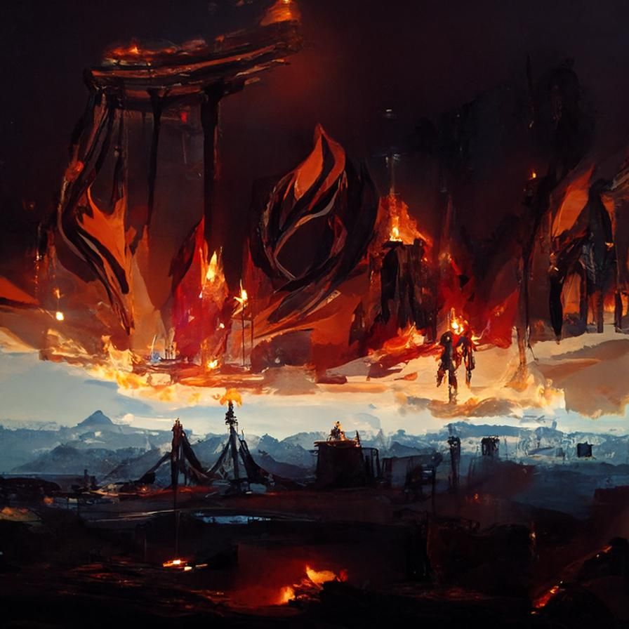The flames of Atlas concept art