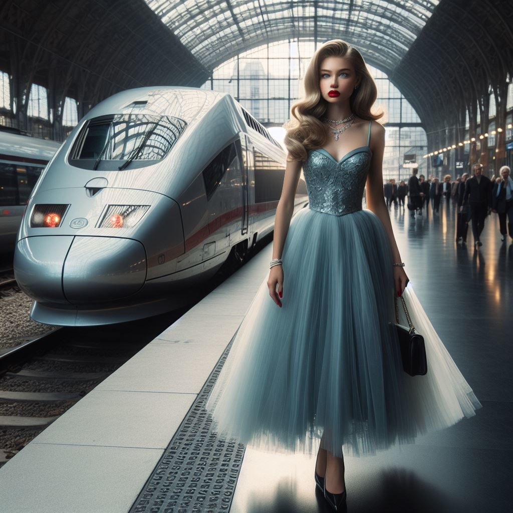 April at Gare de Lyon rail station