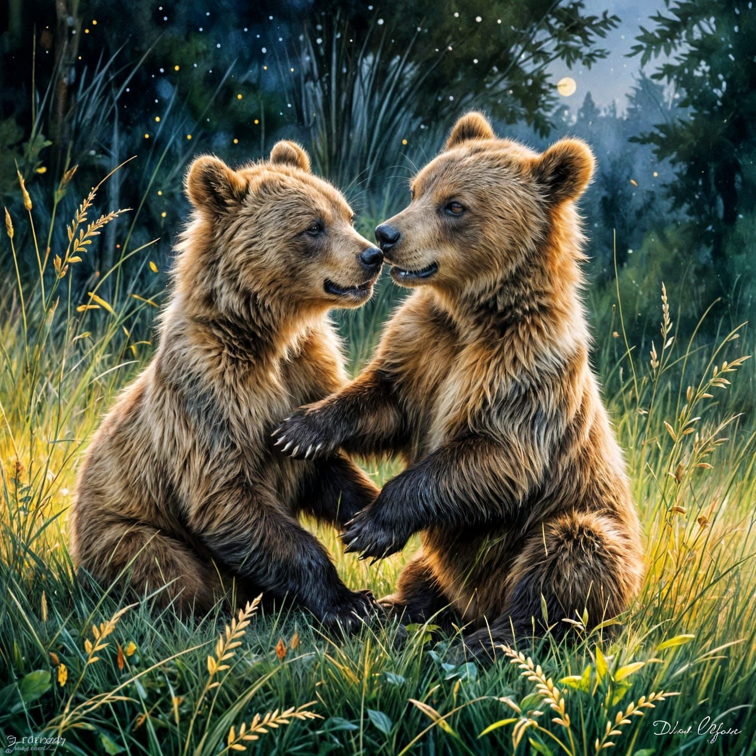 Grizzly Cubs  by @silverpoodle