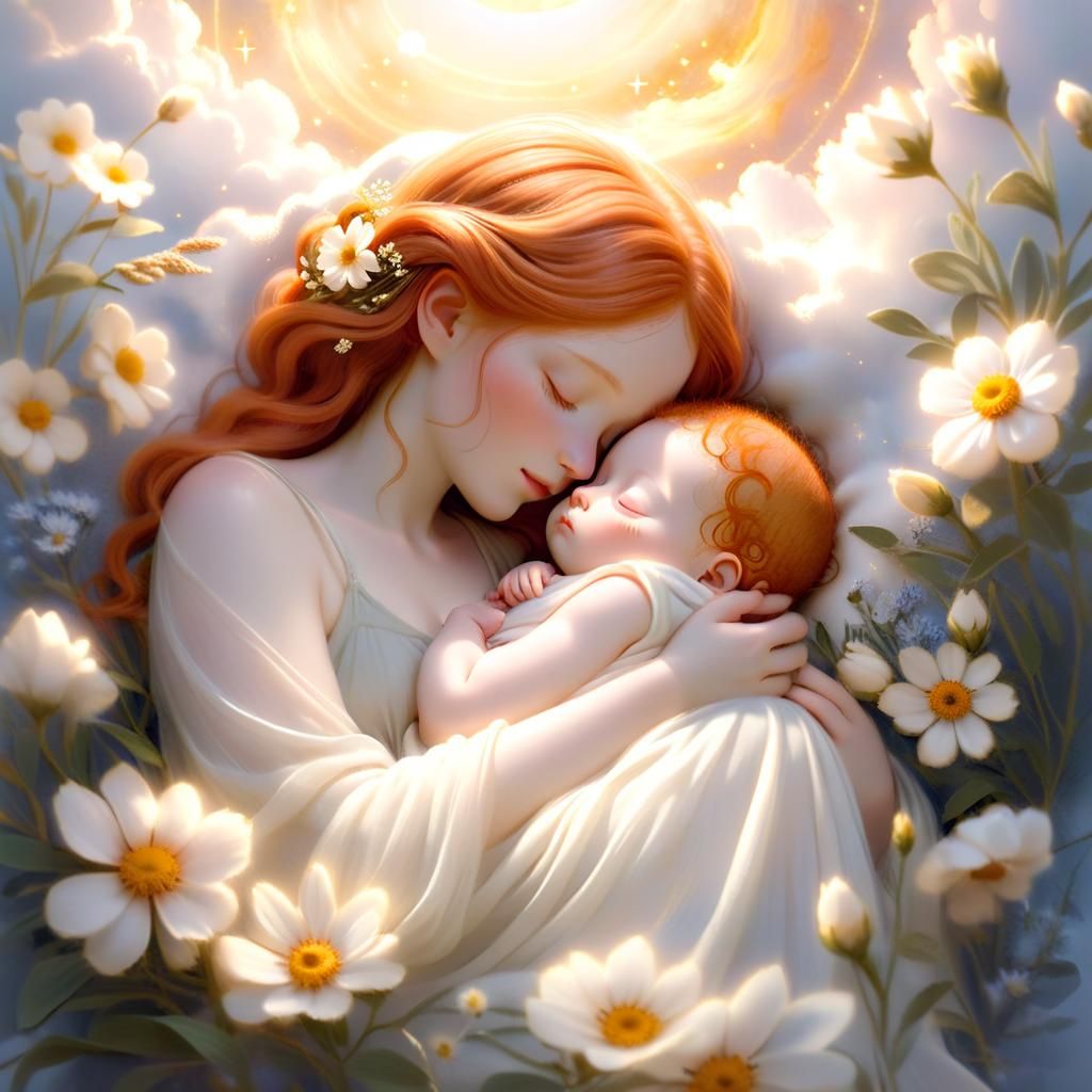 a peaceful, tender scene that symbolizes the memory of a young life